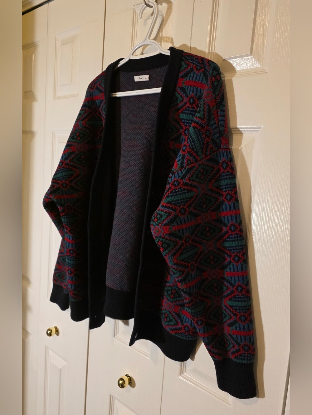 Aritzia TNA 100% Merino Wool Geometric Cardigan, Size 3 (Large)